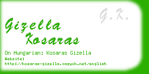 gizella kosaras business card